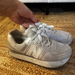 New Balance Light Gray Athletic Shoes